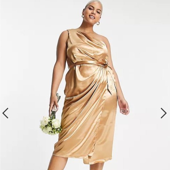ASOS gold dress- brand new - Picture 1 of 3